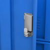 Stella Homewares Locker Cabinet Light Grey and Blue 90x45x92.5 cm Steel