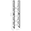 Stella Homewares Storage Shelf White 60x30x210 cm Engineered Wood