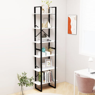 Stella Homewares Storage Shelf White 60x30x210 cm Engineered Wood