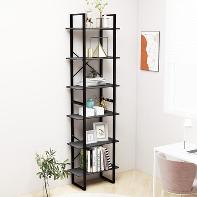 Stella Homewares Storage Shelf Grey 60x30x210 cm Solid Wood Pine
