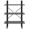 Stella Homewares Book Cabinet Grey 80x30x105 cm Engineered Wood