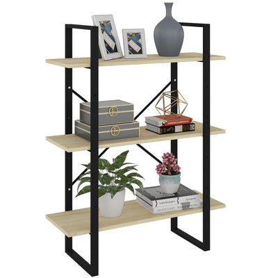 Stella Homewares Book Cabinet Sonoma Oak 80x30x105 cm Engineered Wood
