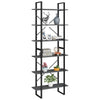 Stella Homewares High Cabinet Grey 80x30x210 cm Solid Pine Wood