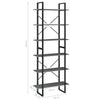 Stella Homewares High Cabinet Grey 80x30x210 cm Solid Pine Wood