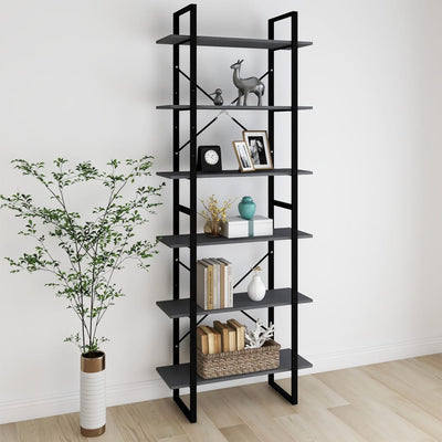 Stella Homewares High Cabinet Grey 80x30x210 cm Solid Pine Wood