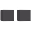Stella Homewares Bedside Cabinets 2 pcs Grey 30.5x30x30 cm Engineered Wood