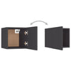 Stella Homewares Bedside Cabinets 2 pcs Grey 30.5x30x30 cm Engineered Wood