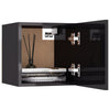 Stella Homewares Bedside Cabinet High Gloss Grey 30.5x30x30 cm Engineered Wood