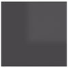 Stella Homewares Bedside Cabinet High Gloss Grey 30.5x30x30 cm Engineered Wood
