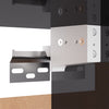 Stella Homewares Bedside Cabinet High Gloss Grey 30.5x30x30 cm Engineered Wood