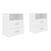Stella Homewares Bed Cabinets 2 pcs White 50x32x60 cm