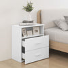 Stella Homewares Bed Cabinets 2 pcs White 50x32x60 cm