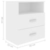Stella Homewares Bed Cabinets 2 pcs White 50x32x60 cm