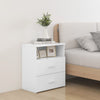 Stella Homewares Bed Cabinets 2 pcs White 50x32x60 cm