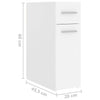 Stella Homewares Apothecary Cabinet White 20x45.5x60 cm Engineered Wood