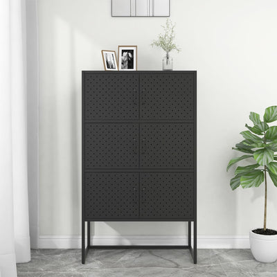 Stella Homewares Highboard Black 80x35x135 cm Steel