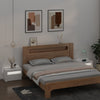 Stella Homewares Bedside Cabinets 2 pcs with LEDs White 60x35x40 cm
