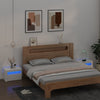 Stella Homewares Bedside Cabinets 2 pcs with LEDs White 60x35x40 cm