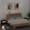 Stella Homewares Bedside Cabinets 2 pcs with LEDs Black 60x35x40 cm