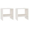 Stella Homewares Bedside Cabinets 2 pcs White 40x30.5x40 cm Solid Pinewood