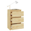 Stella Homewares Bedside Cabinets 2 pcs 40x29.5x64 cm Solid Pine Wood