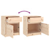 Stella Homewares Bedside Cabinet 40x31x50 cm Solid Pinewood