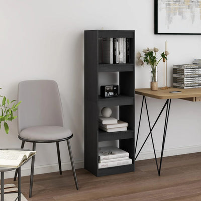 Stella Homewares Book Cabinet Room Divider Grey 40x30x135.5 cm Pinewood