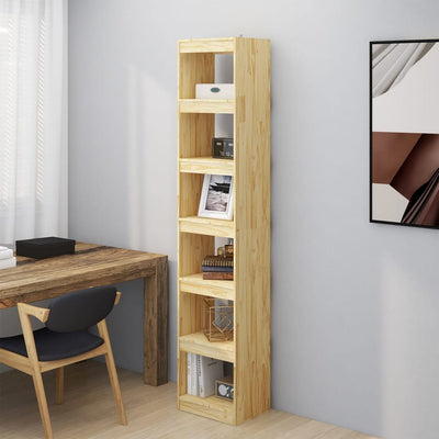 Stella Homewares Book Cabinet/Room Divider 40x30x199 cm Solid Pinewood