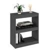 Stella Homewares Book Cabinet/Room Divider Grey 60x30x71.5 cm Solid Wood Pine