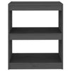 Stella Homewares Book Cabinet/Room Divider Grey 60x30x71.5 cm Solid Wood Pine
