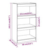 Stella Homewares Book Cabinet/Room Divider Honey Brown 60x30x103.5 cm Wood Pine