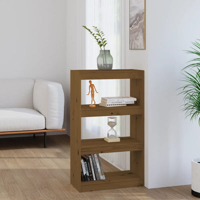 Stella Homewares Book Cabinet/Room Divider Honey Brown 60x30x103.5 cm Wood Pine