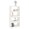 Stella Homewares Book Cabinet/Room Divider White 60x30x135.5 cm Solid Wood Pine