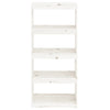 Stella Homewares Book Cabinet/Room Divider White 60x30x135.5 cm Solid Wood Pine