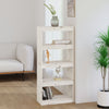 Stella Homewares Book Cabinet/Room Divider White 60x30x135.5 cm Solid Wood Pine