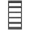 Stella Homewares Book Cabinet/Room Divider Grey 80x30x167.4 cm Solid Wood Pine