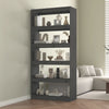 Stella Homewares Book Cabinet/Room Divider Grey 80x30x167.4 cm Solid Wood Pine