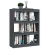 Stella Homewares Book Cabinet/Room Divider Grey 100x30x103 cm Solid Pinewood