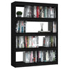 Stella Homewares Book Cabinet/Room Divider Black 100x30x135.5 cm Solid Pinewood