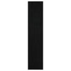 Stella Homewares Book Cabinet/Room Divider Black 100x30x135.5 cm Solid Pinewood