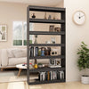 Stella Homewares Book Cabinet/Room Divider Grey 100x30x200 cm Solid Pinewood