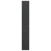 Stella Homewares Book Cabinet/Room Divider Grey 100x30x200 cm Solid Pinewood