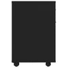 Stella Homewares Rolling Cabinet Black 45x38x54 cm Engineered Wood