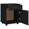 Stella Homewares Rolling Cabinet Black 45x38x54 cm Engineered Wood