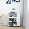 Stella Homewares Rolling Cabinet White 60x35x75 cm Engineered Wood