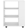 Stella Homewares Rolling Cabinet White 60x35x75 cm Engineered Wood