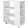 Stella Homewares Rolling Cabinet White 60x35x75 cm Engineered Wood