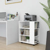 Stella Homewares Rolling Cabinet White 60x35x75 cm Engineered Wood