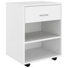Stella Homewares Rolling Cabinet White 46x36x59 cm Engineered Wood