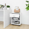 Stella Homewares Rolling Cabinet White 46x36x59 cm Engineered Wood
